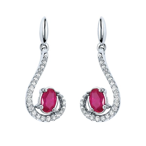 14k White Gold Gemstone Earrings Arnold's Jewelry and Gifts Logansport, IN