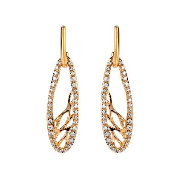 14k Yellow Gold Diamond Earrings Morin Jewelers Southbridge, MA