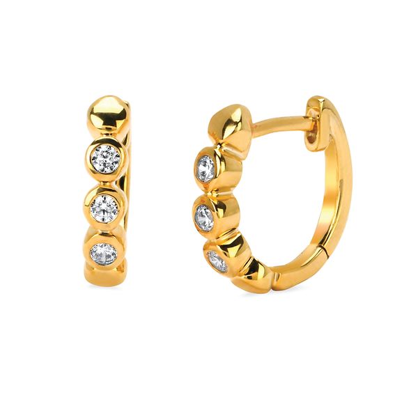 14k Yellow Gold Diamond Earrings Scirto's Jewelry Lockport, NY