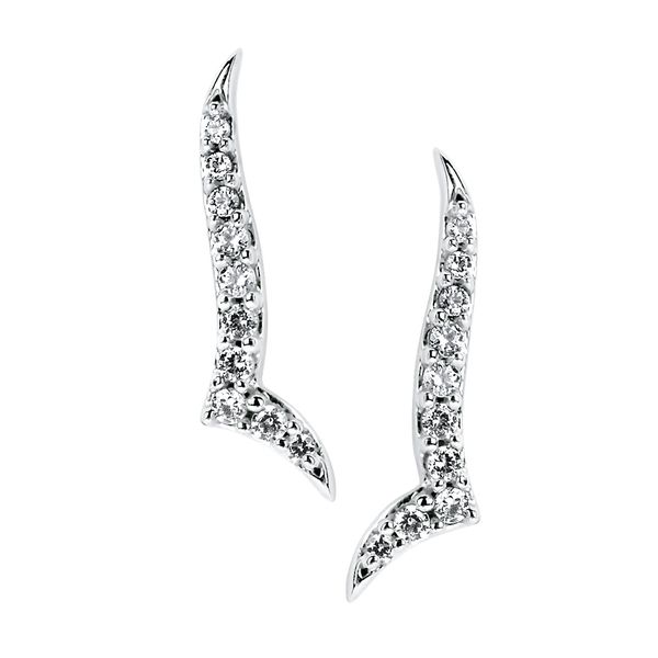 10k White Gold Diamond Earrings Adler's Diamonds Saint Louis, MO