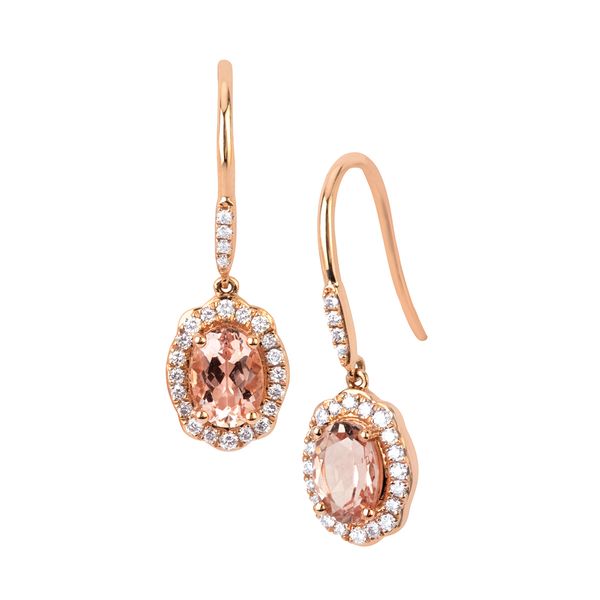 14k Rose Gold Gemstone Earrings Morin Jewelers Southbridge, MA