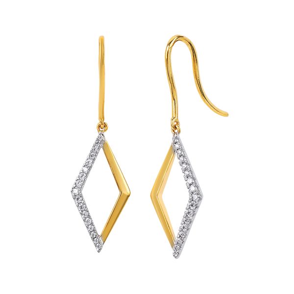 14k Yellow Gold Diamond Earrings Nesemann's Diamond Center Plymouth, WI