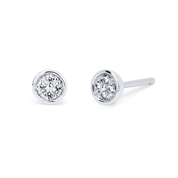 10k White Gold Diamond Earrings J. Anthony Jewelers Neenah, WI