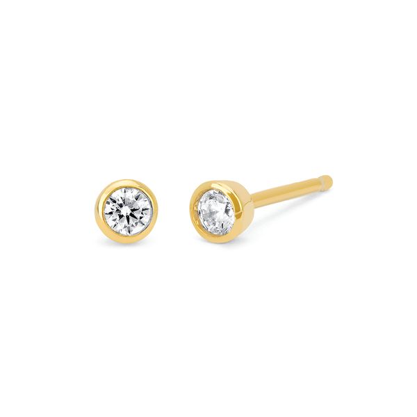 10k Yellow Gold Diamond Earrings Morin Jewelers Southbridge, MA