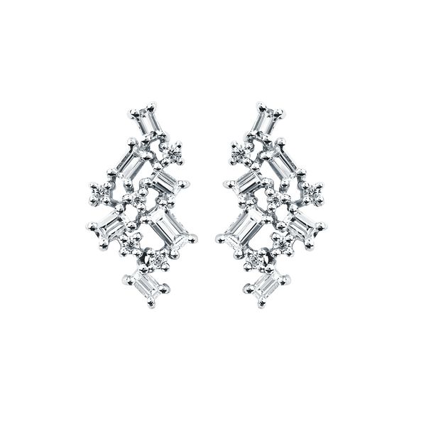 14k White Gold Diamond Earrings Trenton Jewelers Ltd. Trenton, MI