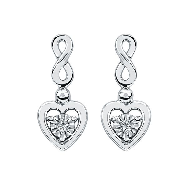 Sterling Silver Diamond Earrings Scirto's Jewelry Lockport, NY