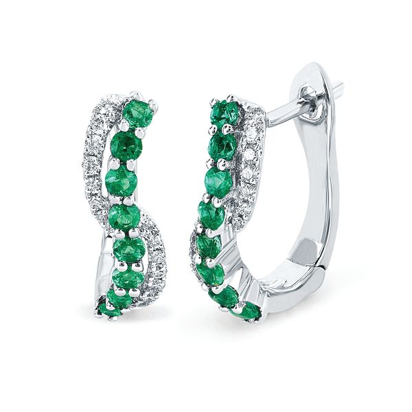 14k White Gold Gemstone Earrings Image 2 Scirto's Jewelry Lockport, NY