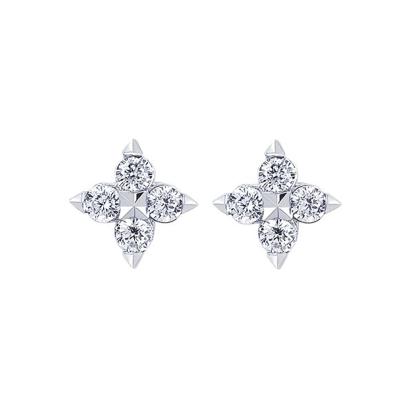 14k White Gold Diamond Earrings Nesemann's Diamond Center Plymouth, WI