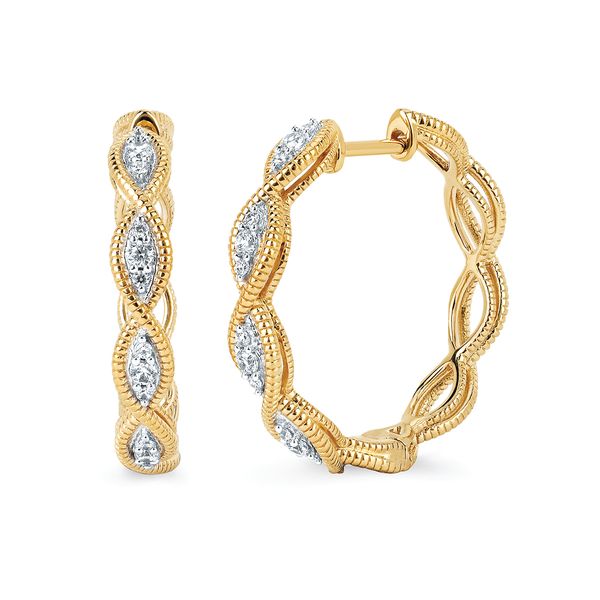 14k Yellow Gold Hoop Earrings Scirto's Jewelry Lockport, NY
