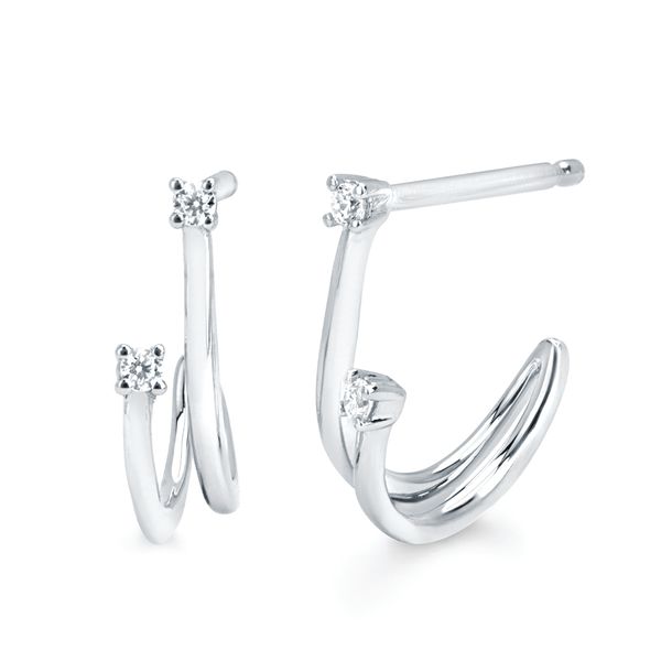 14k White Gold Diamond Earrings Engelbert's Jewelers, Inc. Rome, NY