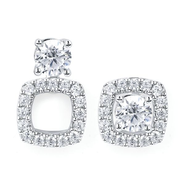 14k White Gold Earring Jackets Midtown Diamonds Reno, NV
