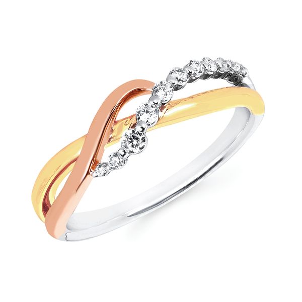 14k White, Rose & Yellow Gold Fashion Ring Baker's Fine Jewelry Bryant, AR
