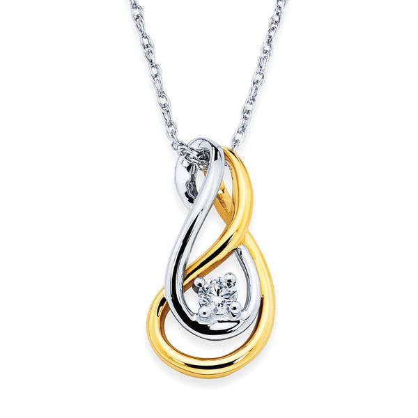 14k Yellow & White Gold Diamond Pendant Trenton Jewelers Ltd. Trenton, MI