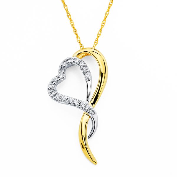14k Yellow Gold Heart Pendant Beckman Jewelers Inc Ottawa, OH