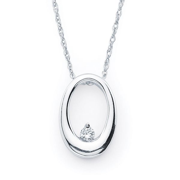 14k White Gold Diamond Pendant Morin Jewelers Southbridge, MA