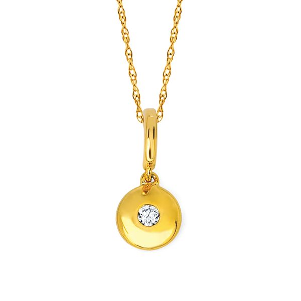 14k Yellow Gold Diamond Pendant Engelbert's Jewelers, Inc. Rome, NY