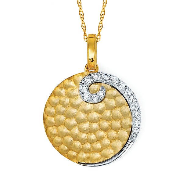 14k Yellow & White Gold Diamond Pendant Beckman Jewelers Inc Ottawa, OH