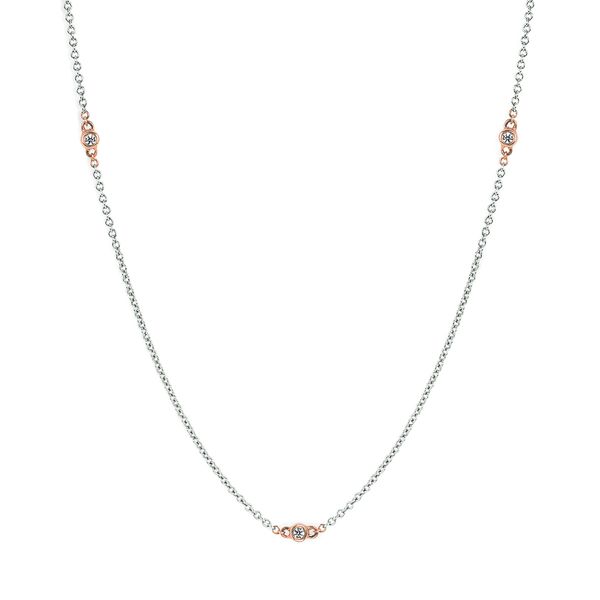 14k White & Rose Gold Diamond Pendant B & L Jewelers Danville, KY