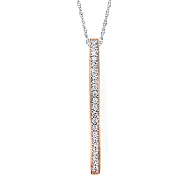 14k Rose Gold Diamond Pendant Morin Jewelers Southbridge, MA