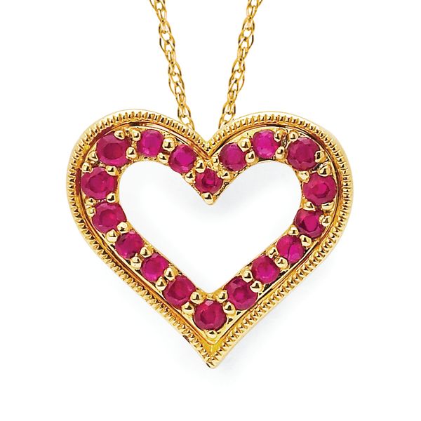 14k White Gold Heart Pendant Morin Jewelers Southbridge, MA