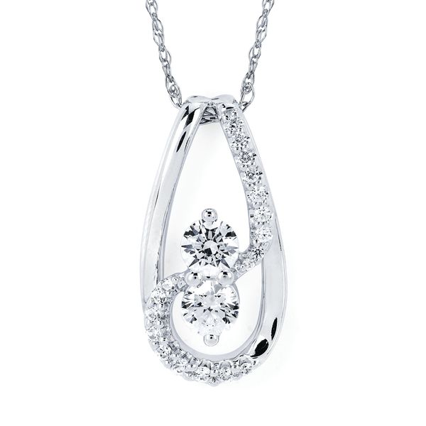 14k White Gold Diamond Pendant Adler's Diamonds Saint Louis, MO