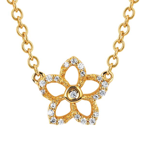 10k Yellow Gold Diamond Pendant Morin Jewelers Southbridge, MA