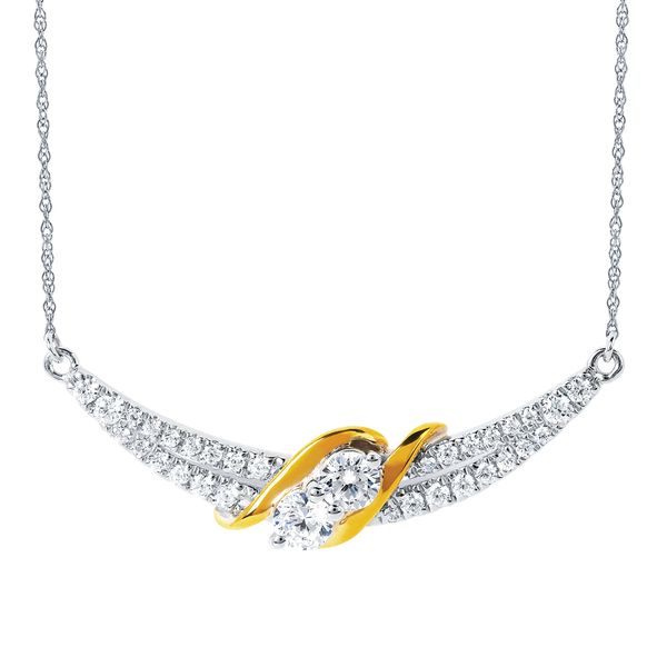 14k Yellow & White Gold Diamond Pendant Timmreck & McNicol Jewelers McMinnville, OR