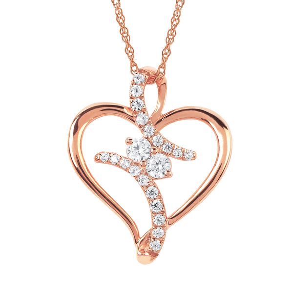14k Rose Gold Diamond Pendant B & L Jewelers Danville, KY