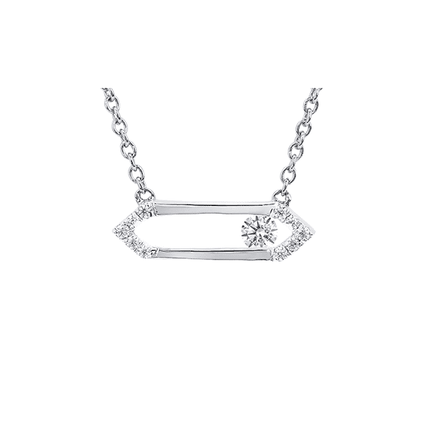 Sterling Silver Diamond Pendant Image 2 Scirto's Jewelry Lockport, NY