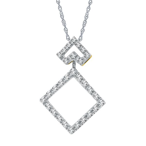 14k White & Yellow Gold Diamond Pendant Michael's Jewelry Center Dayton, OH