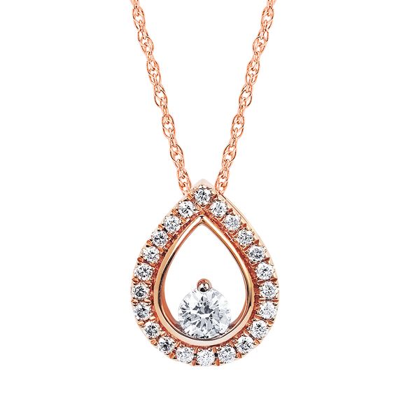 14k Rose Gold Diamond Pendant B & L Jewelers Danville, KY