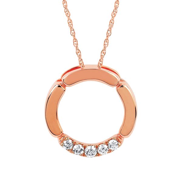 14k Rose Gold Diamond Pendant Lewis Jewelers, Inc. Ansonia, CT