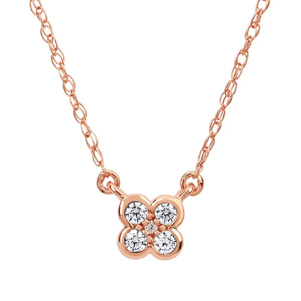 10k Rose Gold Diamond Pendant B & L Jewelers Danville, KY