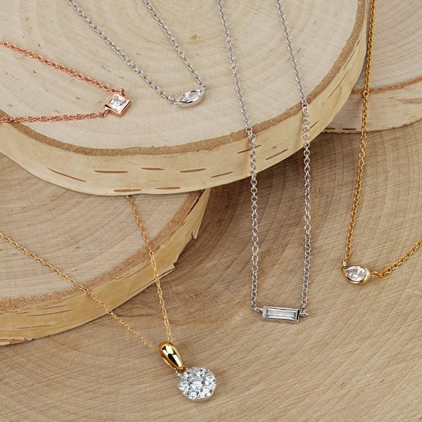 14k White Gold Diamond Pendant Image 3 Morin Jewelers Southbridge, MA