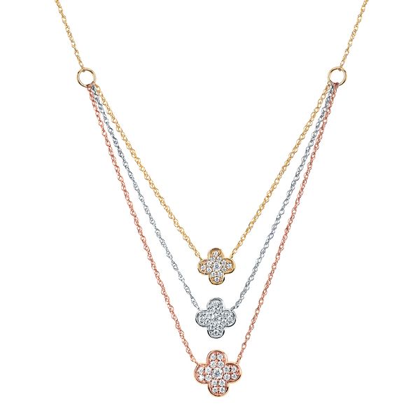14k White, Rose & Yellow Gold Diamond Pendant Arnold's Jewelry and Gifts Logansport, IN