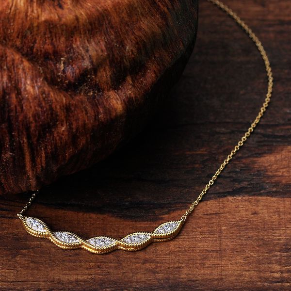 14k Yellow Gold Diamond Pendant Image 2 Morin Jewelers Southbridge, MA
