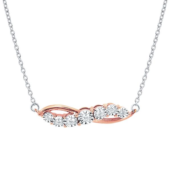 14k Rose & White Gold Diamond Pendant B & L Jewelers Danville, KY