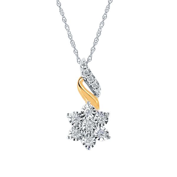 14k White & Yellow Gold Diamond Pendant Lewis Jewelers, Inc. Ansonia, CT