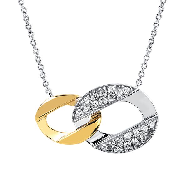 14k White & Yellow Gold Diamond Pendant Timmreck & McNicol Jewelers McMinnville, OR