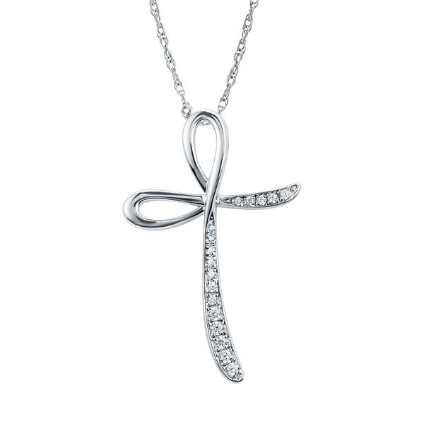 14k White Gold Diamond Cross Arnold's Jewelry and Gifts Logansport, IN