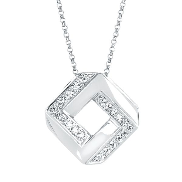 14k White Gold Diamond Pendant Selman's Jewelers-Gemologist McComb, MS