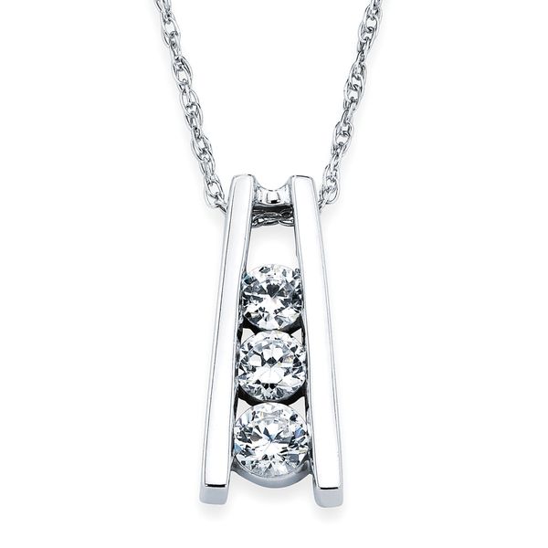 14k White Gold Diamond Pendant Lewis Jewelers, Inc. Ansonia, CT