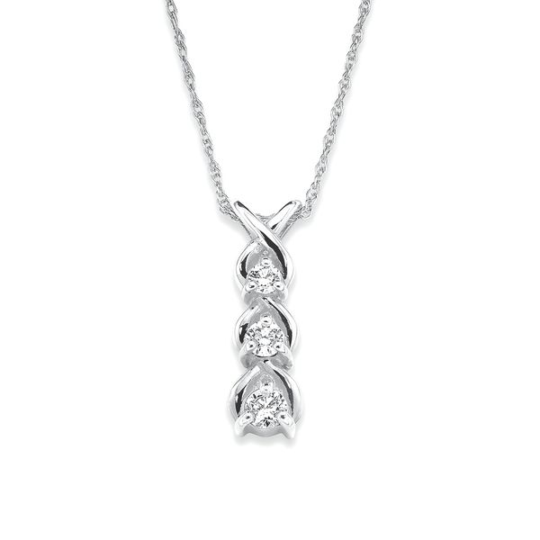 14k White Gold Diamond Pendant Lewis Jewelers, Inc. Ansonia, CT