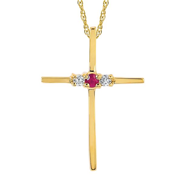 14k Yellow Gold Diamond Cross Beckman Jewelers Inc Ottawa, OH