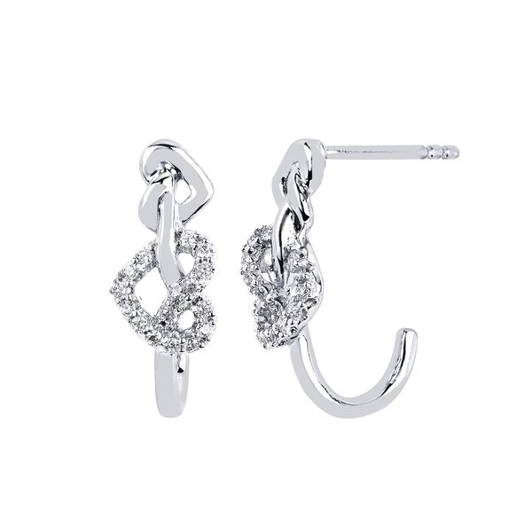 Sterling Silver Diamond Earrings Morin Jewelers Southbridge, MA