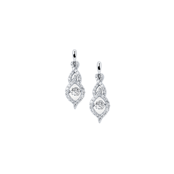 14k White Gold Diamond Earrings Image 2 Arnold's Jewelry and Gifts Logansport, IN