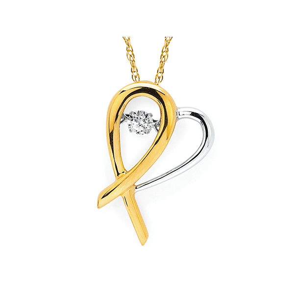 14k Yellow & White Gold Diamond Pendant Image 2 Arnold's Jewelry and Gifts Logansport, IN