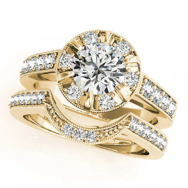 18k Yellow Gold Round Halo Engagement Ring E 18ky Van Scoy Jewelers Wyomissing Pa