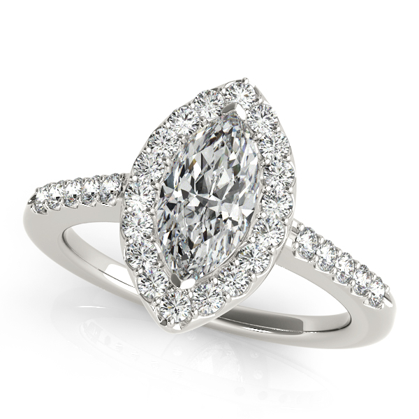 Platinum Halo Engagement Ring Quality Gem LLC Bethel, CT