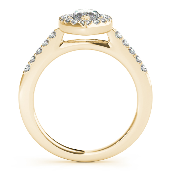 14K Yellow Gold Halo Engagement Ring Image 2 Hess & Co Jewelers Lexington, VA